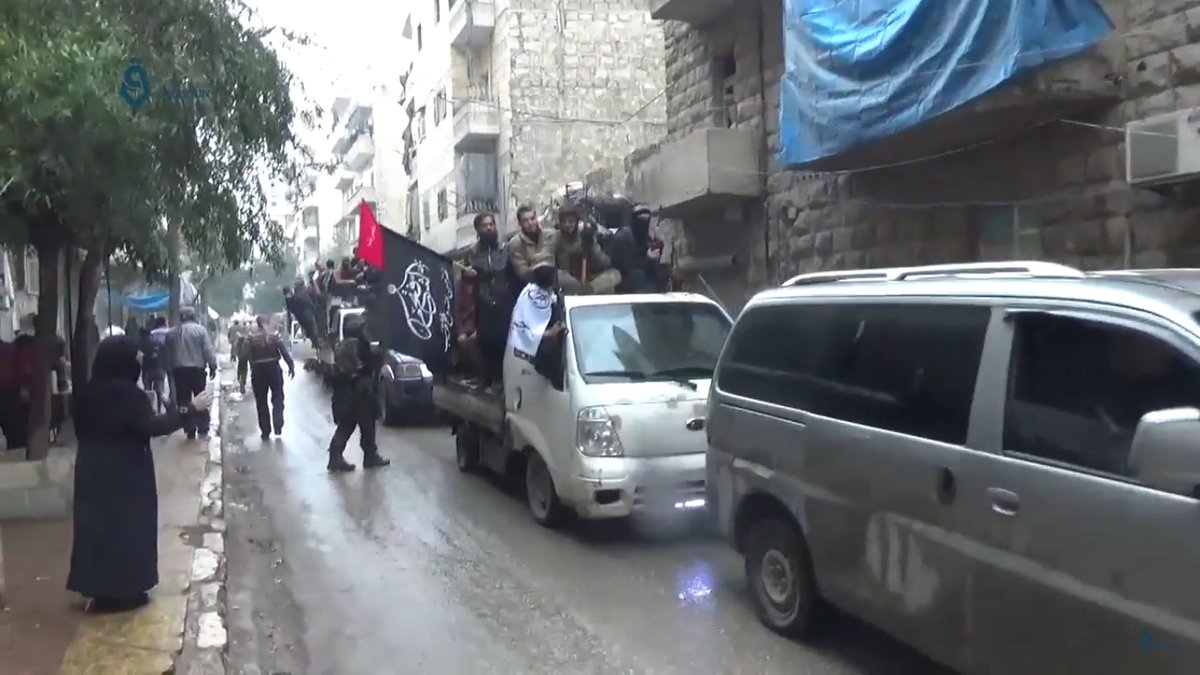 'Moderate Rebels' Besieged in Eastern Aleppo Show Their Real Face, Wave Al-Nusra (Al-Qaeda) Flags - Photos