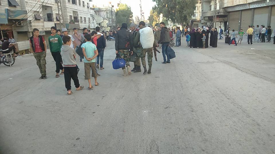 Moadamiya Is Under Government Control. Members of Free Syrian Army Are Being Transported from Damascus to Idlib (Photo & Video)