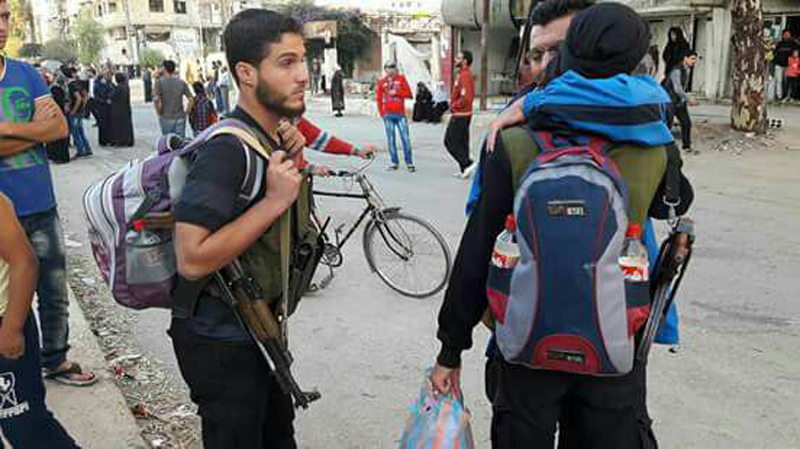 Moadamiya Is Under Government Control. Members of Free Syrian Army Are Being Transported from Damascus to Idlib (Photo & Video)