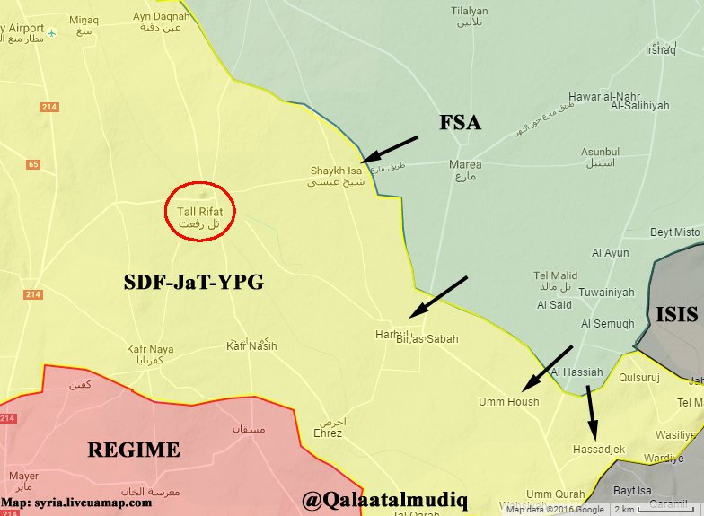 Free Syrian Army & Turkish Armed Forces Launched Full-Scale Advance on Kurdish YPG in Northern Aleppo