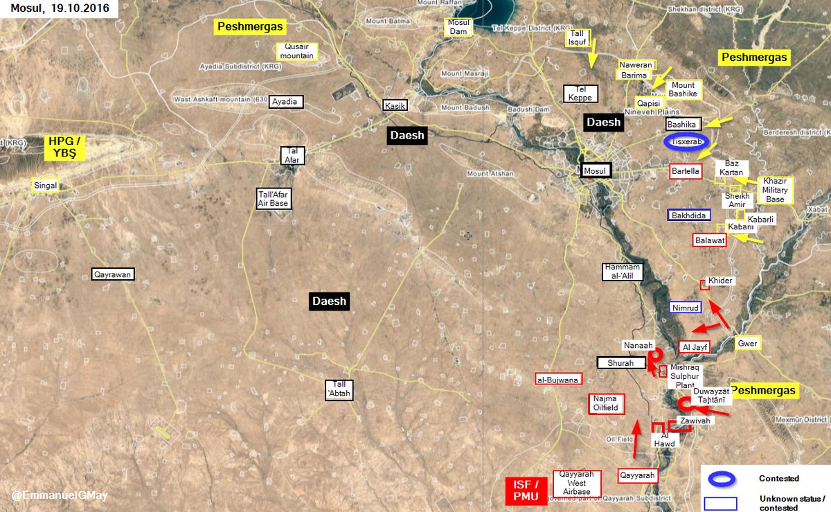 Iraqi Forces Push ISIS Back from more Villages South of Mosul