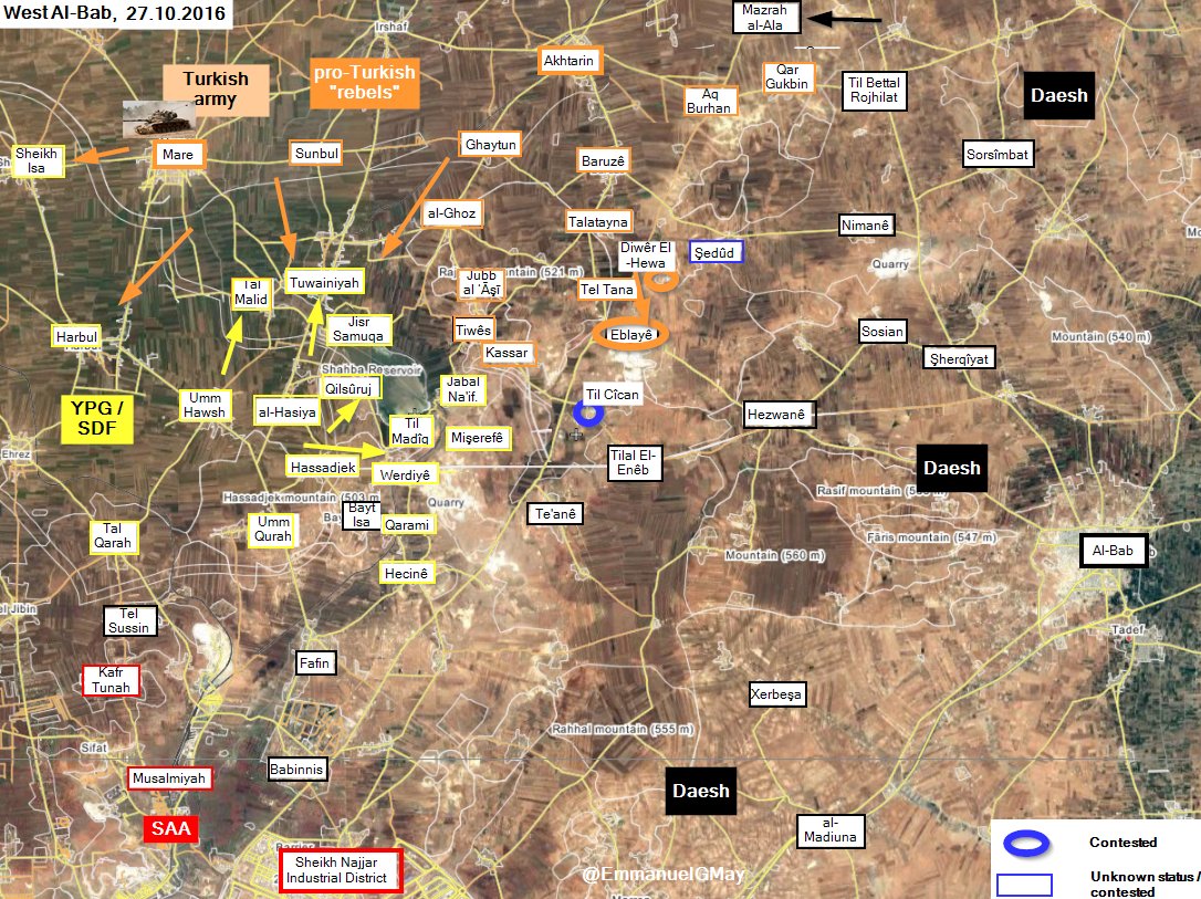 Turkish Forces Capture 2 More Villages from ISIS in Northern Aleppo, Clash with Kurdish YPG