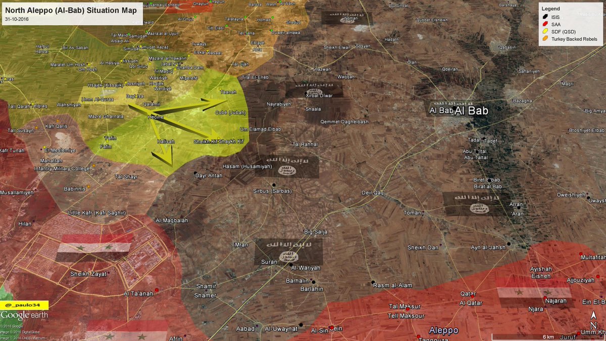 Syria Map Update: Race to Al-Bab, October 31, 2016