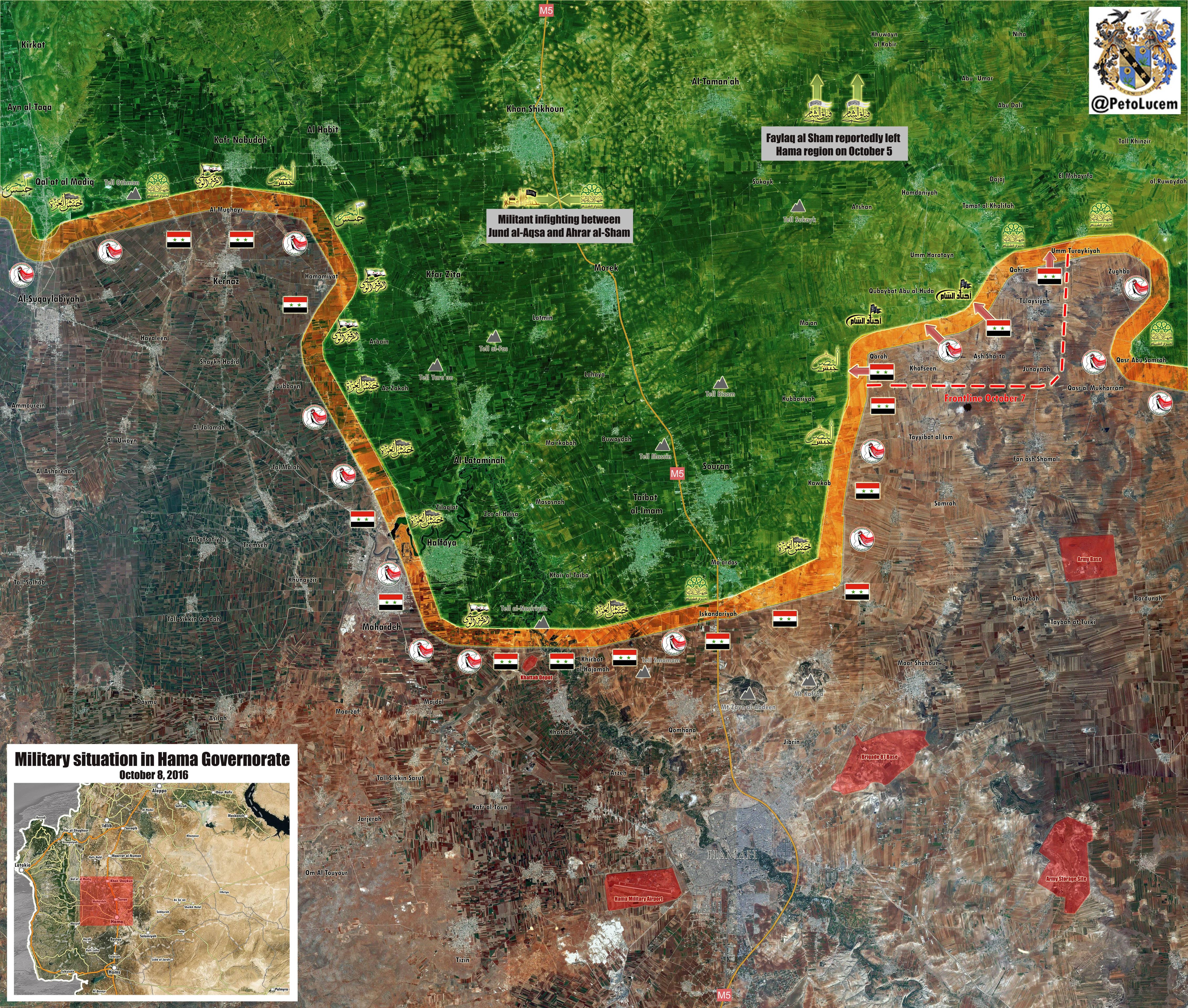 Govt Forces Continue Advances in Northern Hama amid Infighting among Terrorists