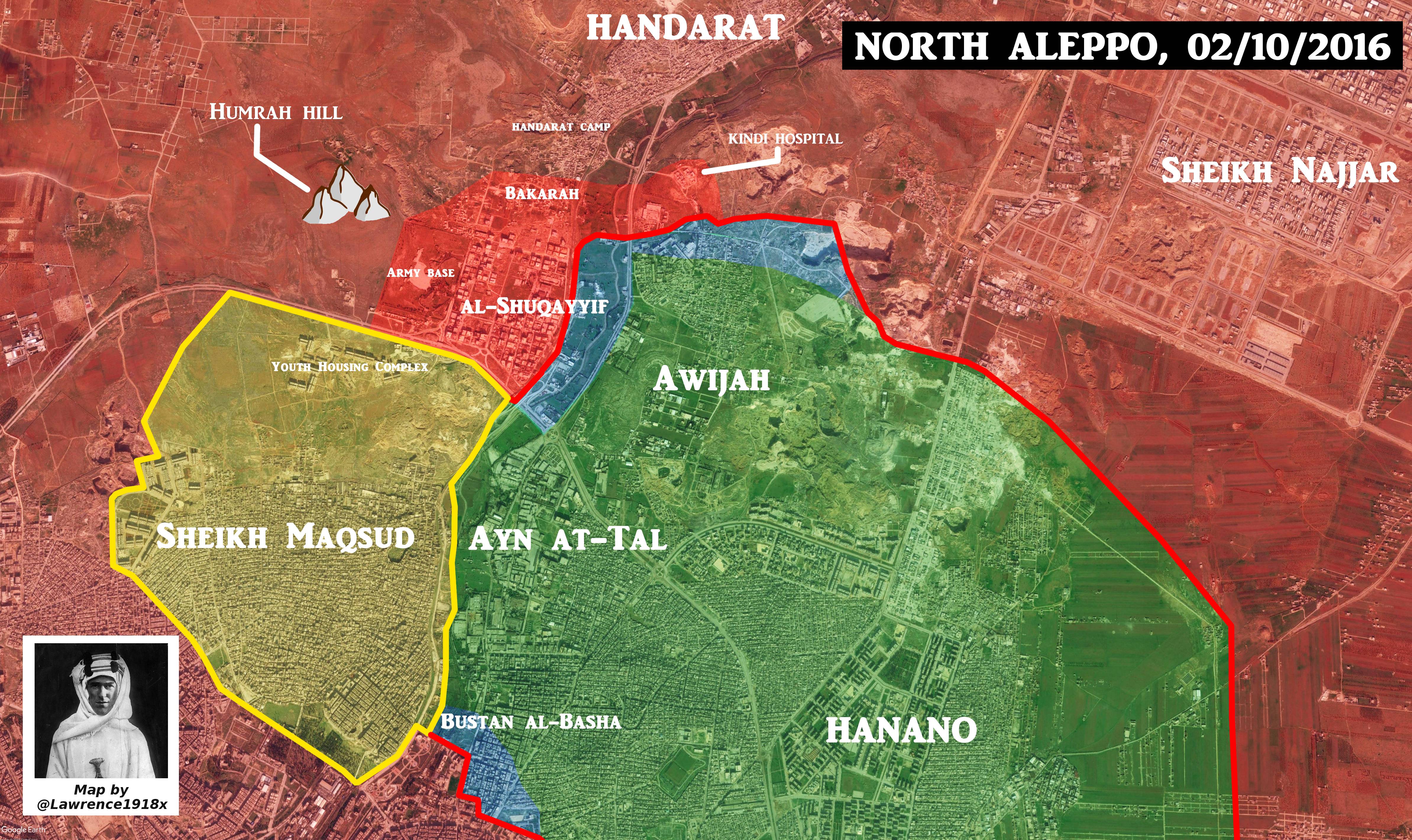 Overview of Military Situation in Aleppo City on October 3, 2016