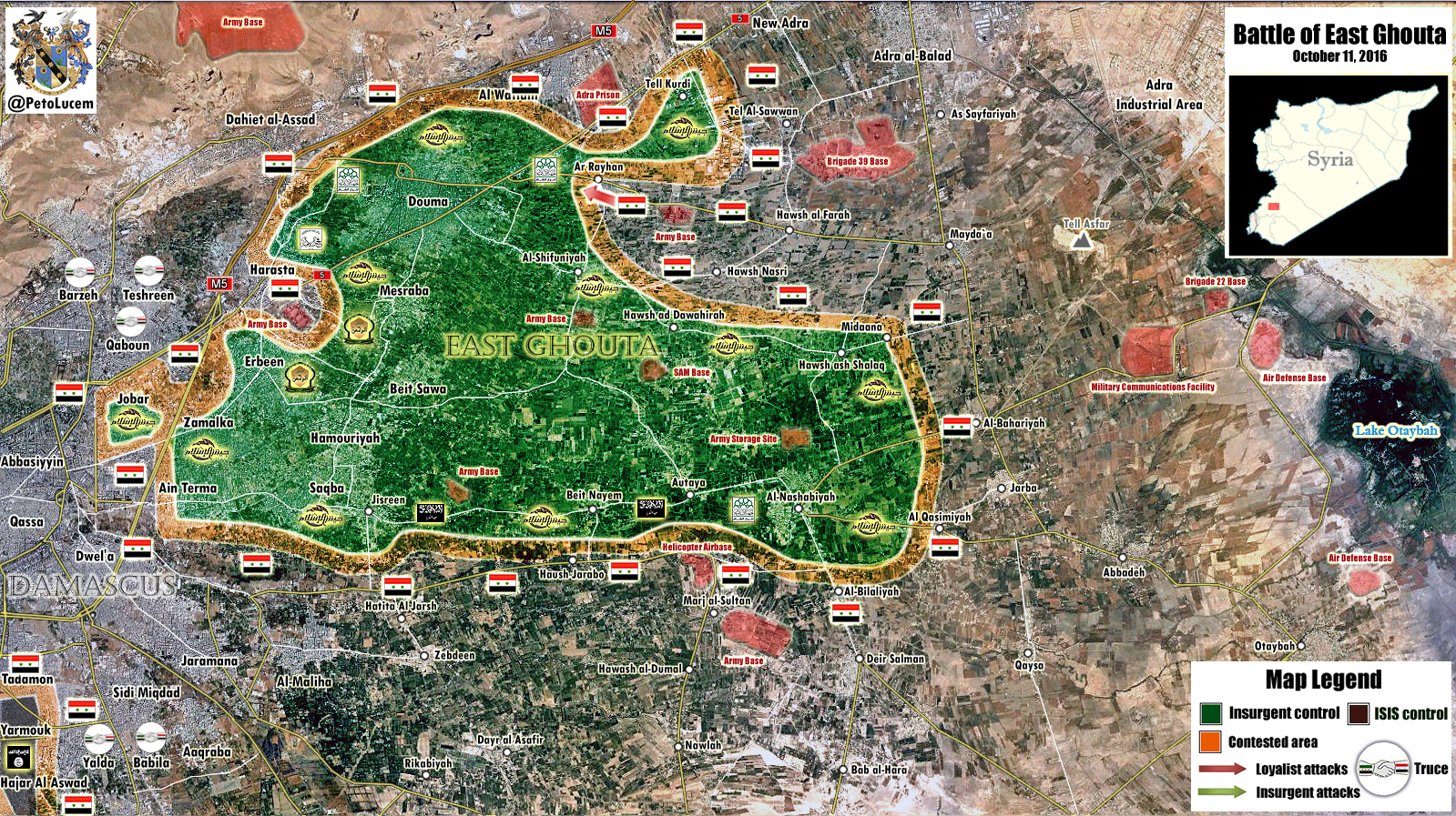 Map Update: Military Situation in Eastern Ghouta, Syria