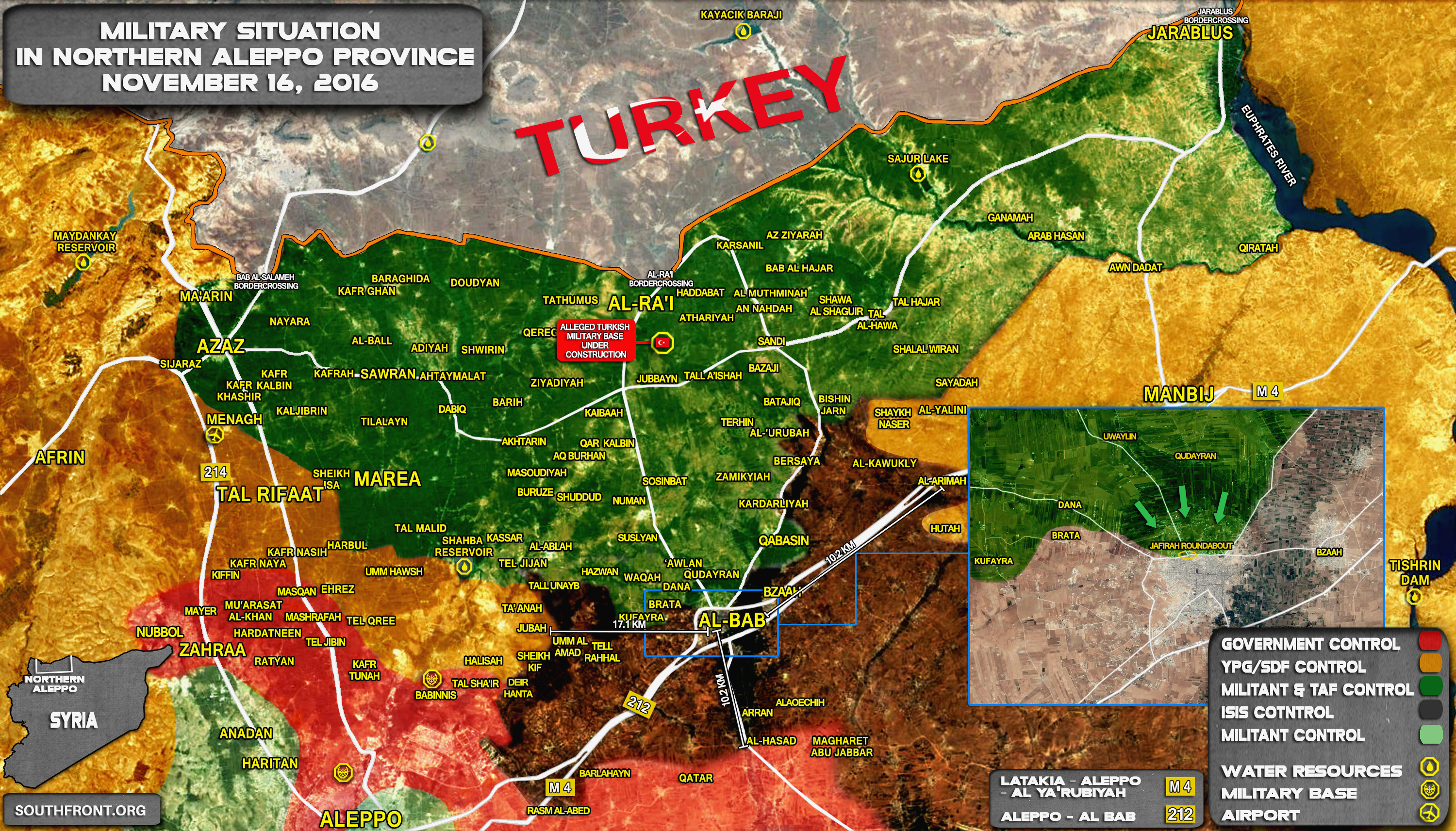 Turkish-backed Militants Seize Town of Qabasin Northwest of al-Bab