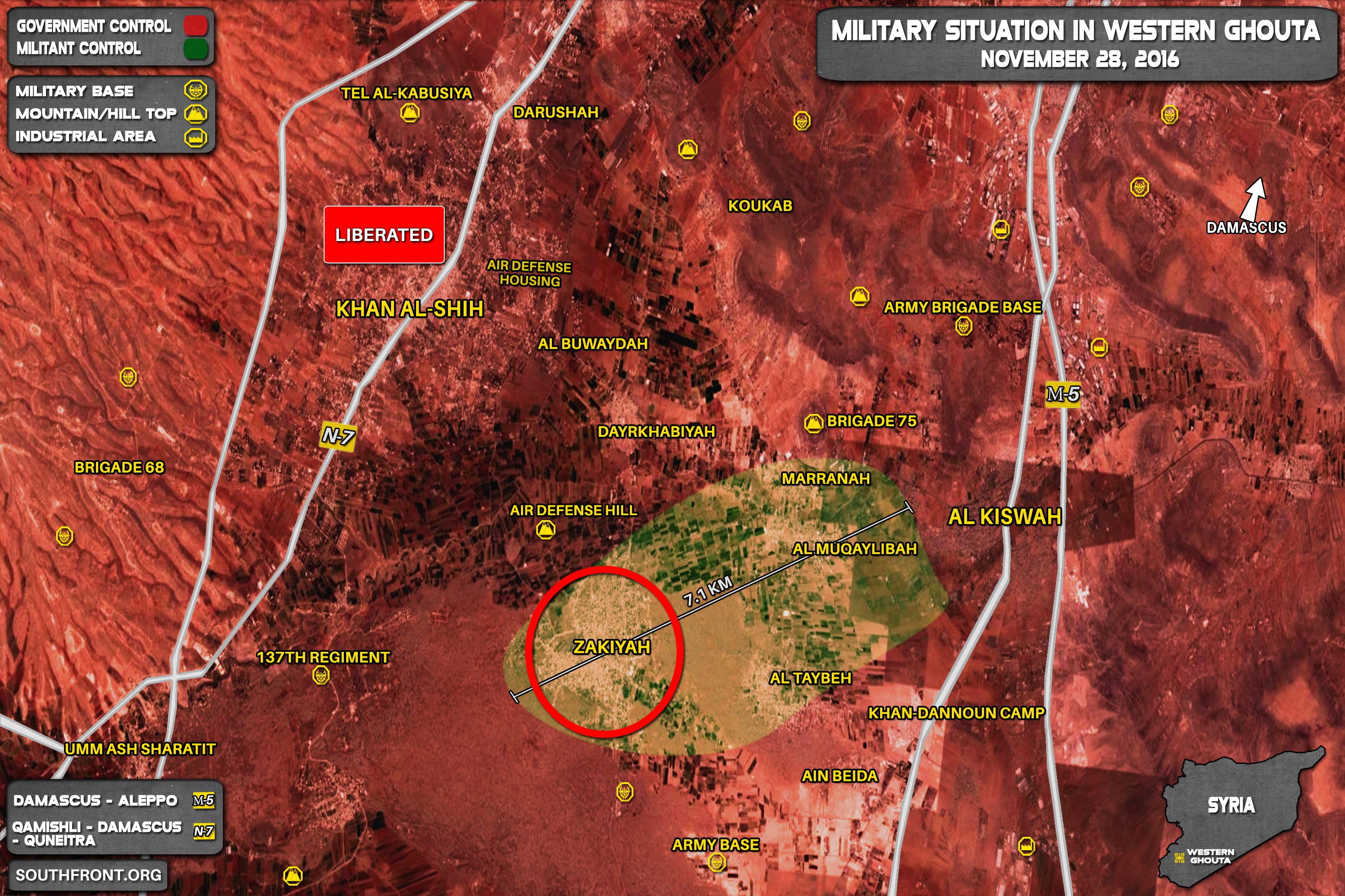 Militants Evacuate from Khan al-Shih, Hand Over Town and Military Equipment to Syrian Army. Zakiyah - Next