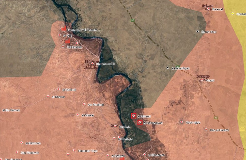 Iraqi Security Forces Liberate Nimrud, Na'maniyah Villages from ISIS Southeast of Mosul