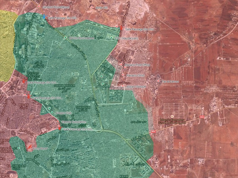 Overview of Military Situation in Aleppo City on November 26, 2016