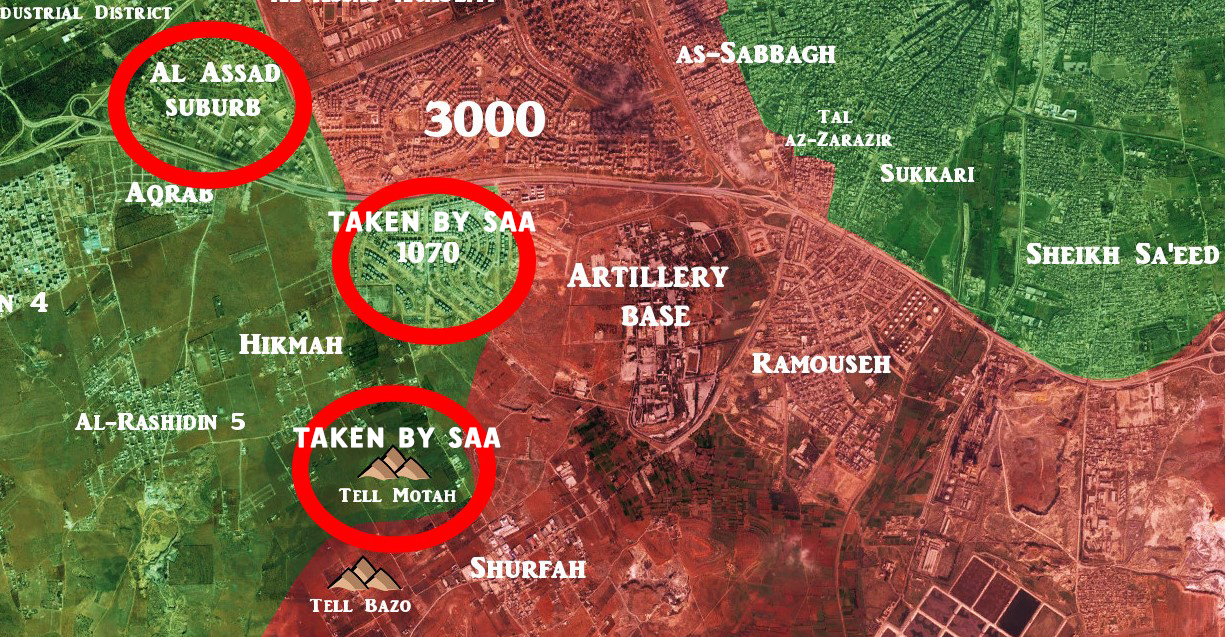 Overview of Military Situation in Aleppo City on November 8, 2016