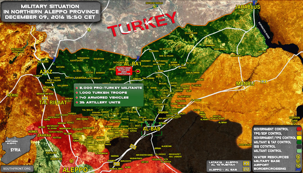 Turkey Deployed Some 9,000-Strong Force To Seize Al-Bab In Syria's Aleppo Province