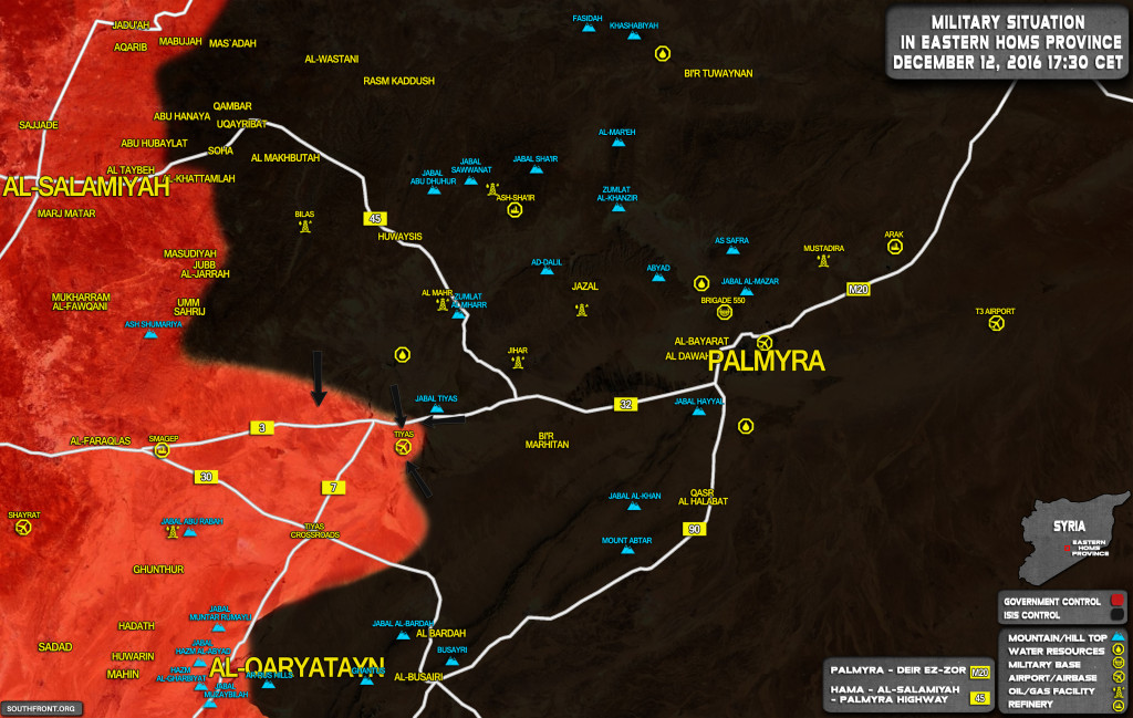 Syrian Army Repels ISIS Attack On Key Tyas Airbase West Of Palmyra