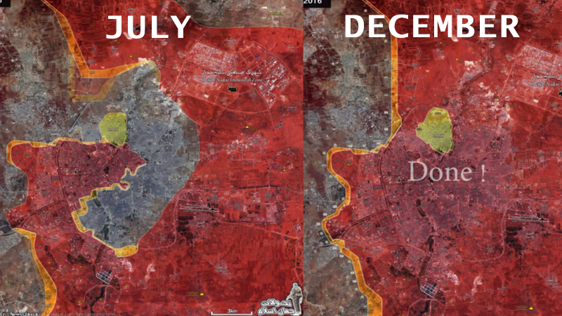 Military Situation In Aleppo City: July - December, 2016 (Animated Map)