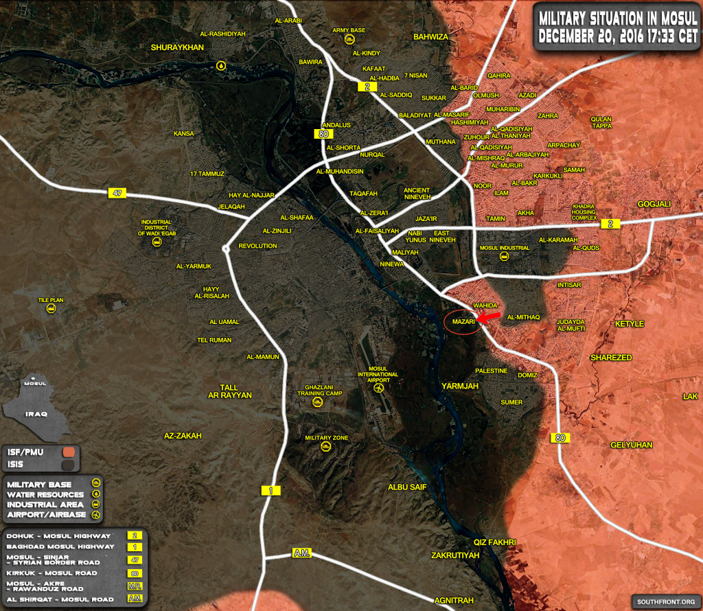 Iraqi Security Forces Eliminate 4 ISIS Suicide Bombers, Storm Terrorist-Held District In Eastern Mosul (Map)