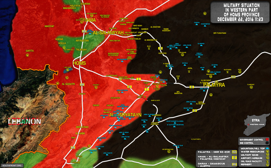 Syrian Army, Backed Up By Russian Aerospace Forces, Expands Buffer Zone Near Tyas Airbase