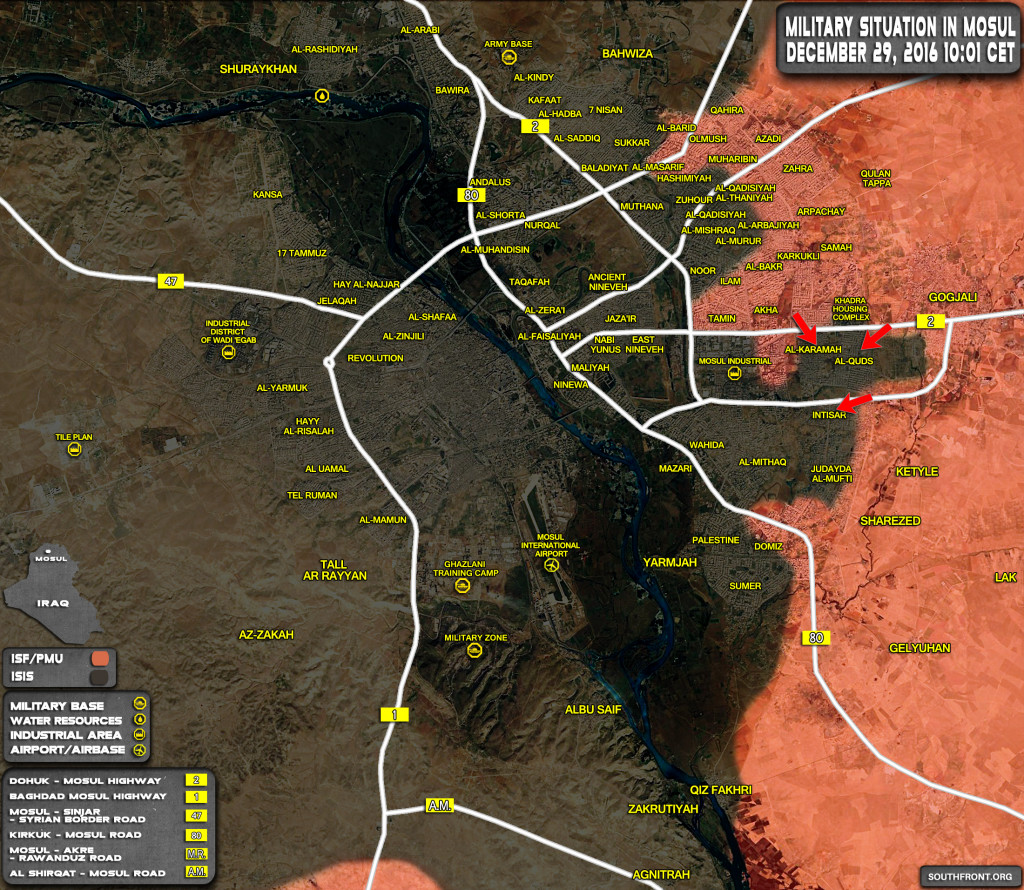 Iraqi Forces Launch New Offensive on ISIS Positions in Mosul (Map Update)