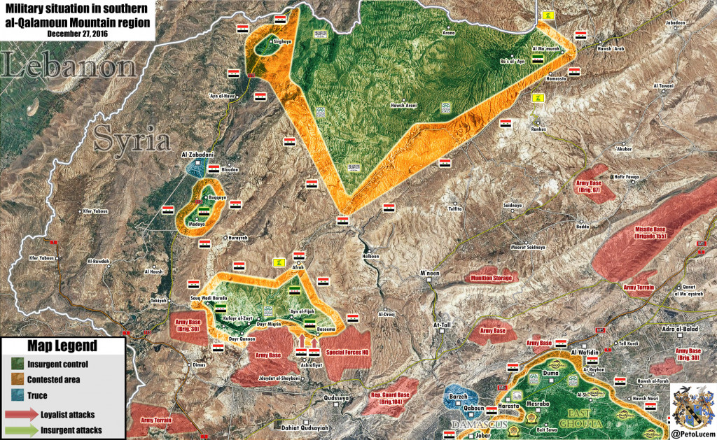 10 Terrorists Killed In Syrian Army Artillery Strikes In Wadi Barada Area