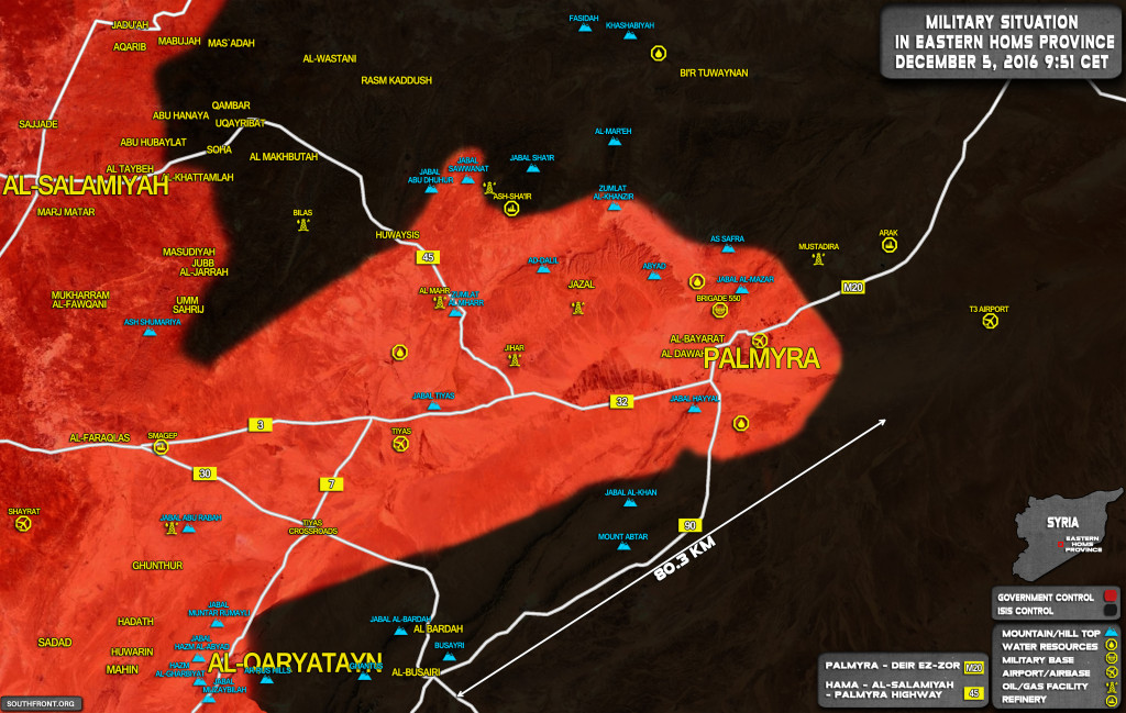 Syrian Army Hampers ISIS Maneuverability in Eastern Homs