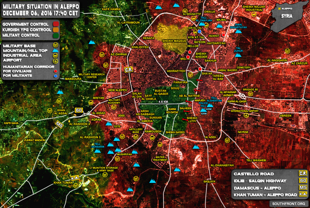 Government Forces Liberate Two More Districts of Aleppo (Map Update)