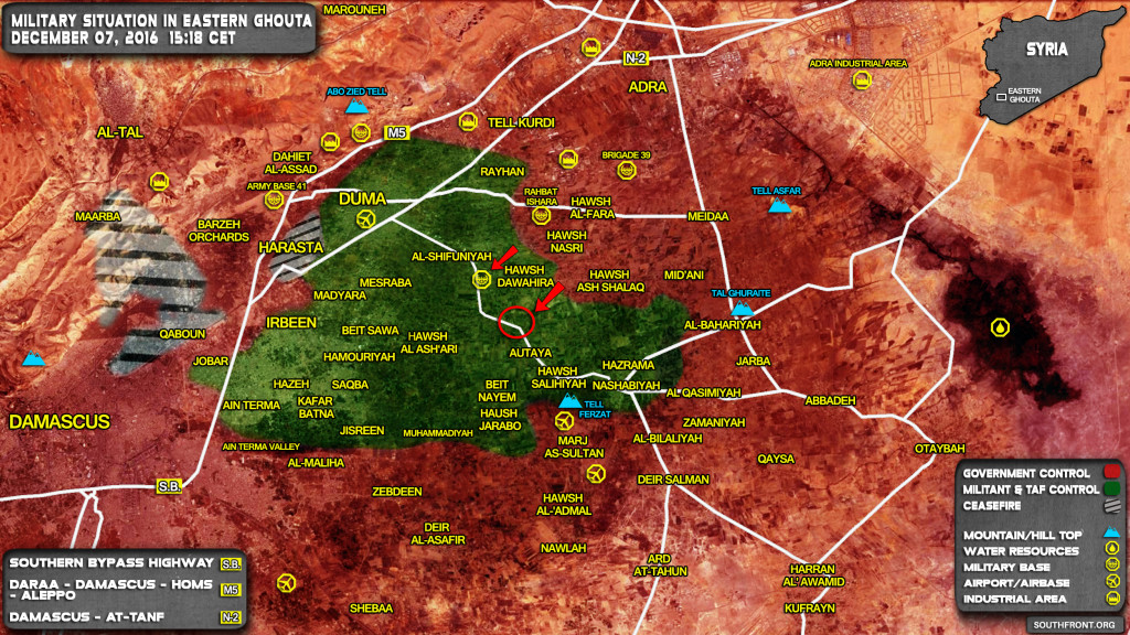 Syrian Army Liberates Hawsh Ash Shalaq in Eastern Ghouta