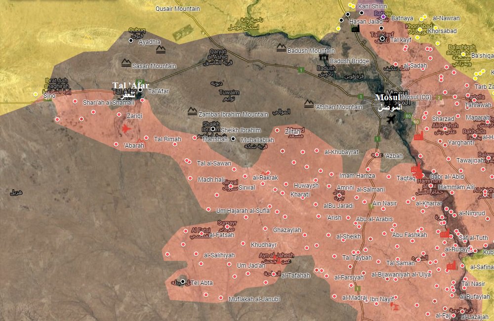 Iraqi Map Update: Military Situation In The Area Of Mosul