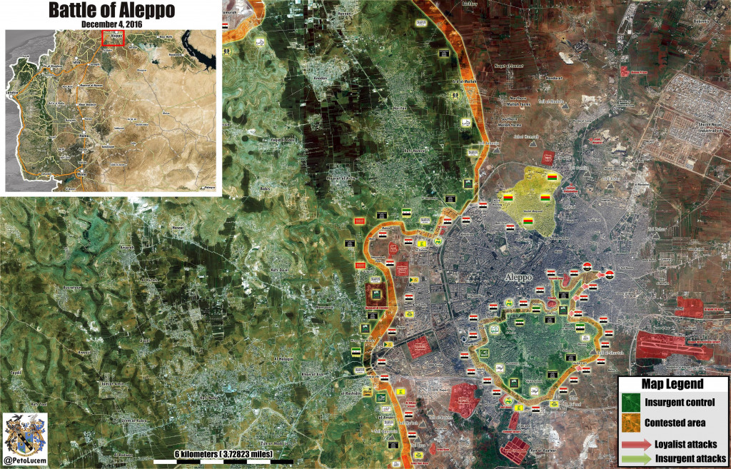 Map Update: Current Military Situation in Syria's Aleppo CIty