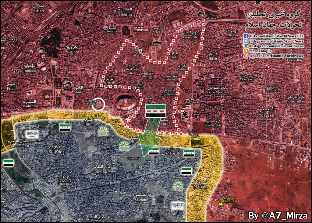 Areas Adjacent To Aleppo Citadel In Hands Of Syrian Army, Group Of Fatah Halab Militants Surrender To Govt Forces