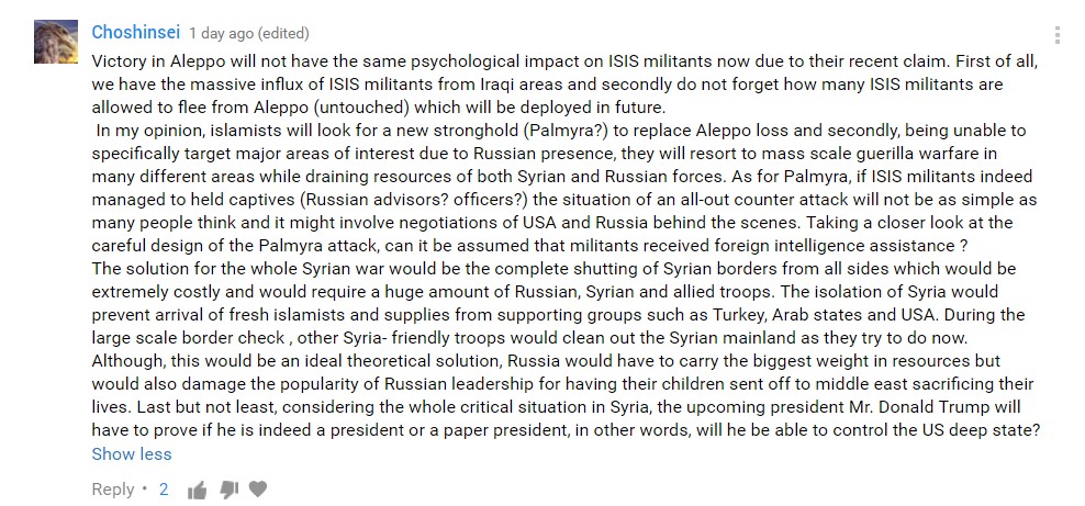 SF's Audience About The Fall Of Palmyra To ISIS