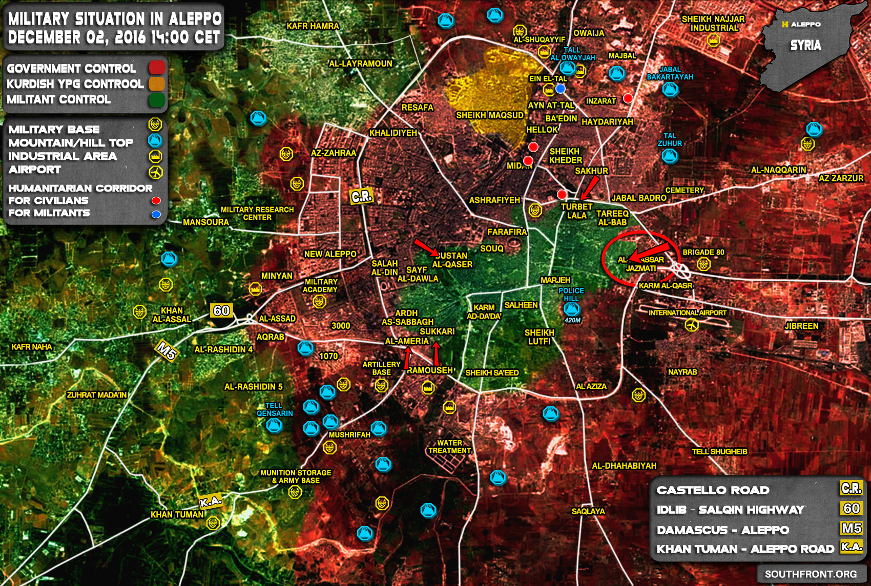 Syrian Army Liberates Over Half of Al-Myassar Jazmati Neighborhood in Syria's Aleppo