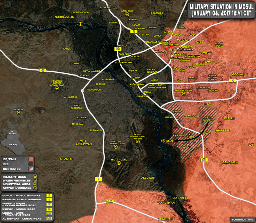 Iraqi Security Forces Take Control Of Al-Muthana District In Eastern Mosul