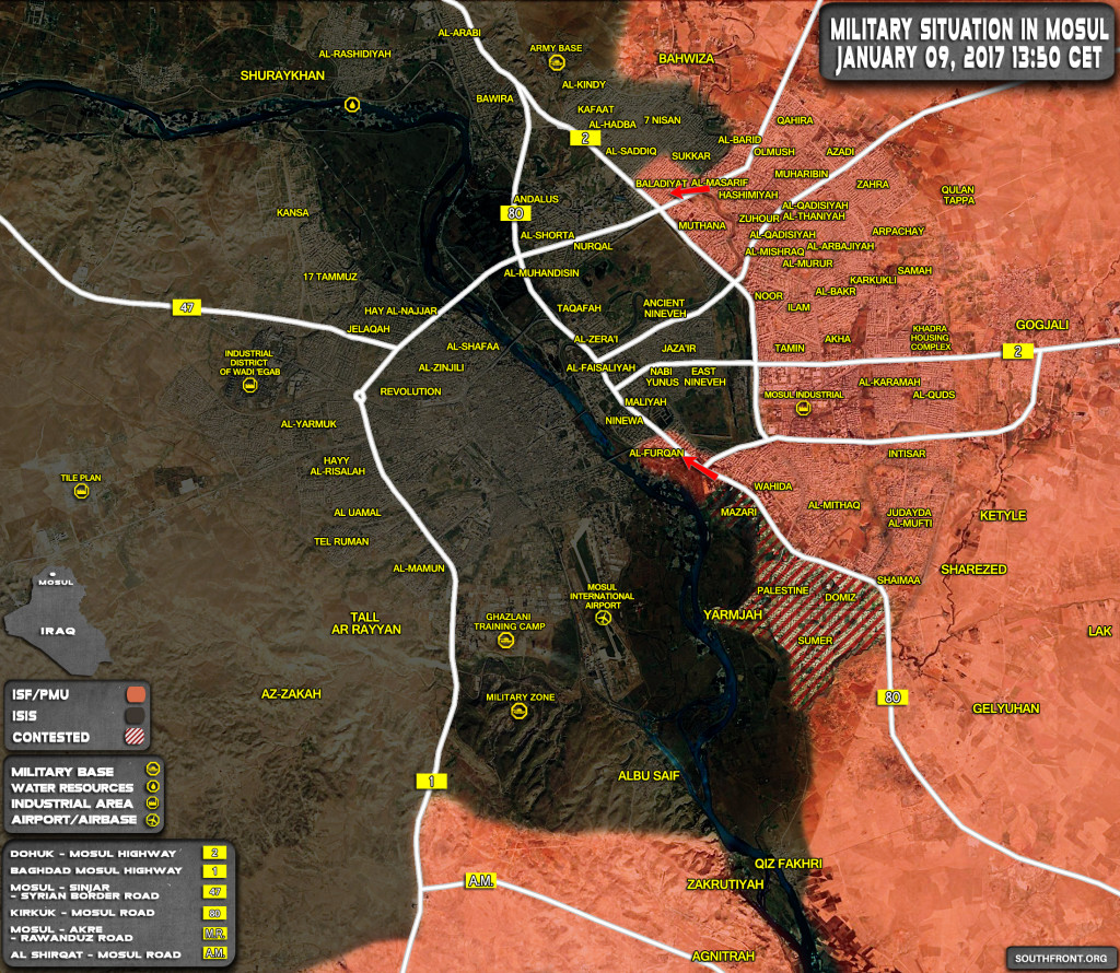 Iraqi Security Forces Liberate More Districts Of Mosul From ISIS (Iraq Map Update)