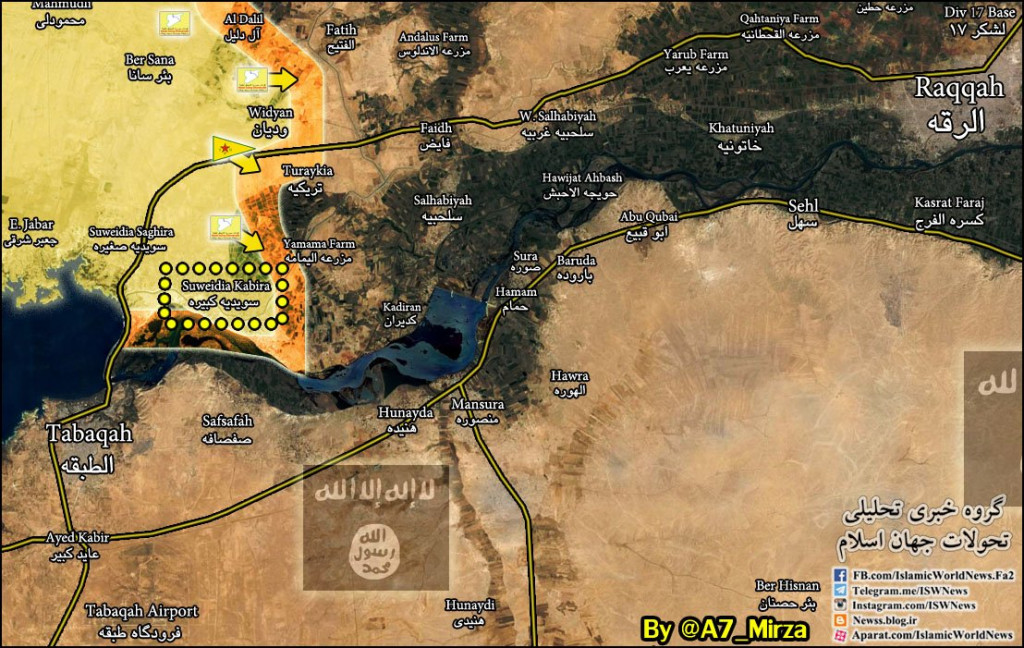 YPG Forces Advance On ISIS In Al-Raqqah Province (Syria Map Update)