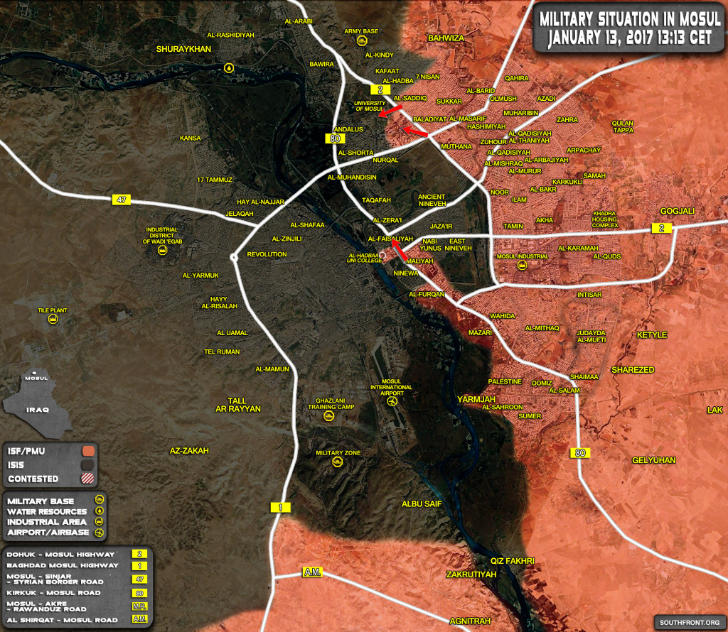 Iraqi Security Forces Storming University Of Mosul (Map, Photos)