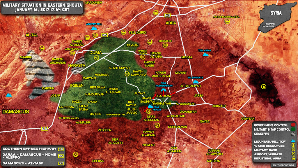 15 Militants Killed In Government Advance On Hawsh Saliyah In Eastern Ghouta