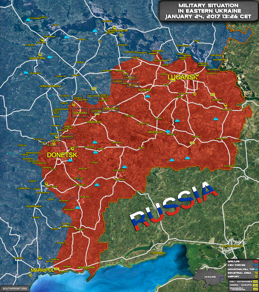 Military Situation In Eastern Ukraine On January 24, 2017