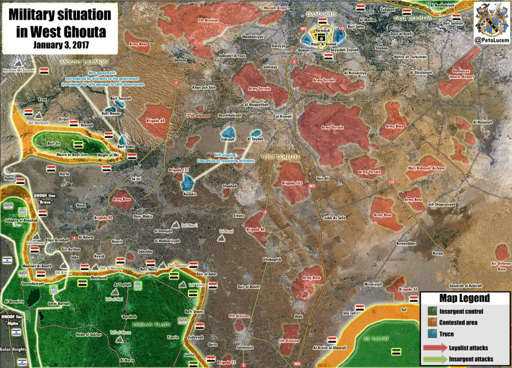 Militants Withdrawing From More Areas Near Damascus