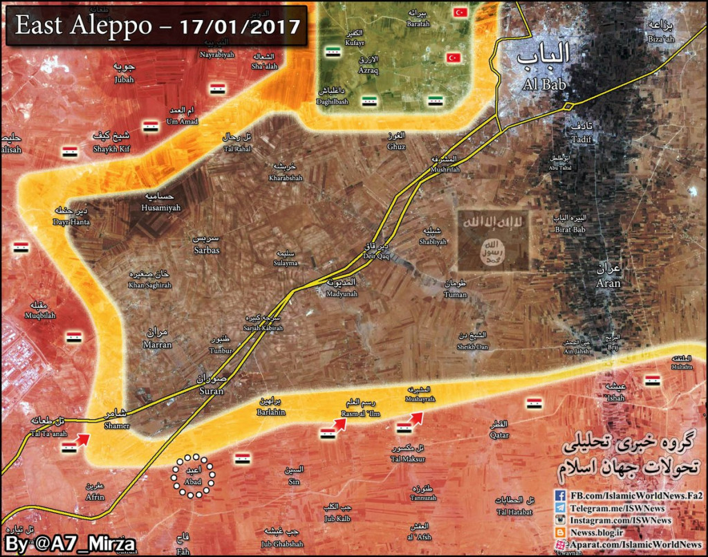 Military Situation In Eastern Aleppo Countryside (Map Update)