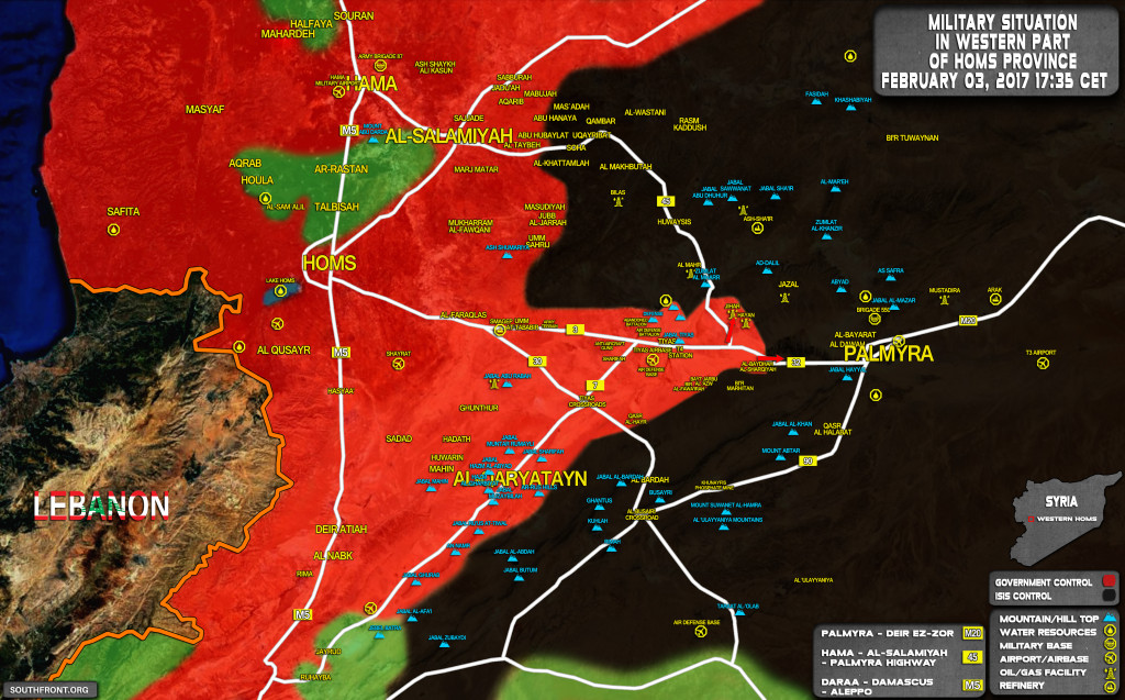 ISIS Further Retreating Along Homs-Palmyra Highway Under Syrian Army's Pressure