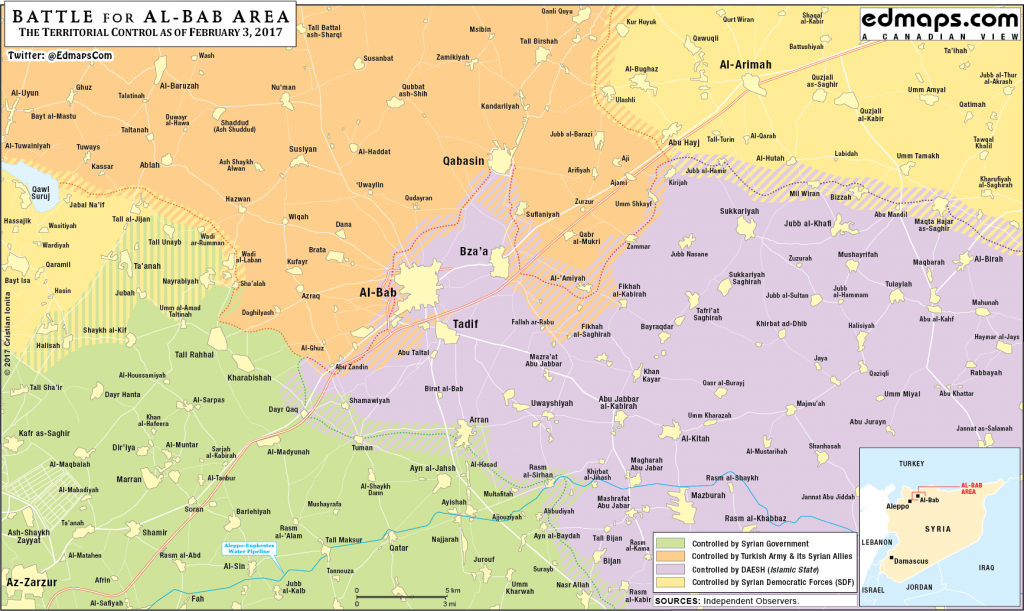 Overview of Battle For Al-Bab - February 3, 2017