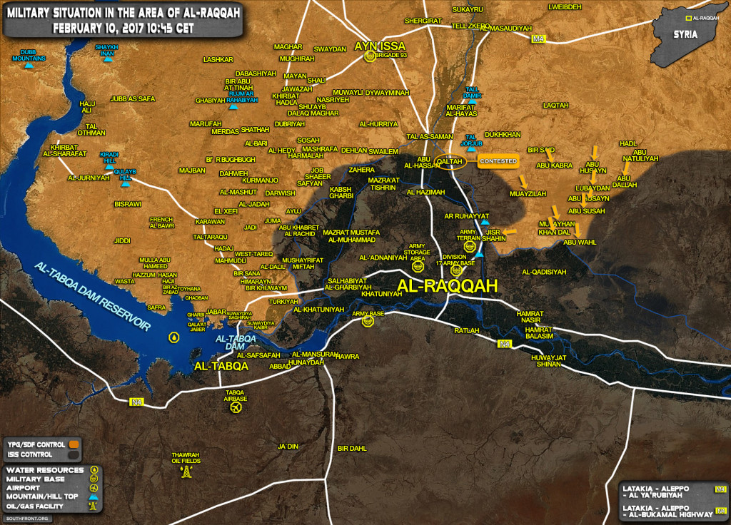 US-backed SDF Captures Jisr Shanin, Deploys In 10km From Raqqah