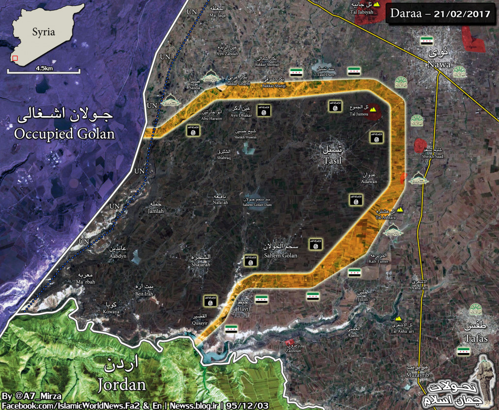 Military Situation In Southwestern Part Of Daraa Province (Map Update)