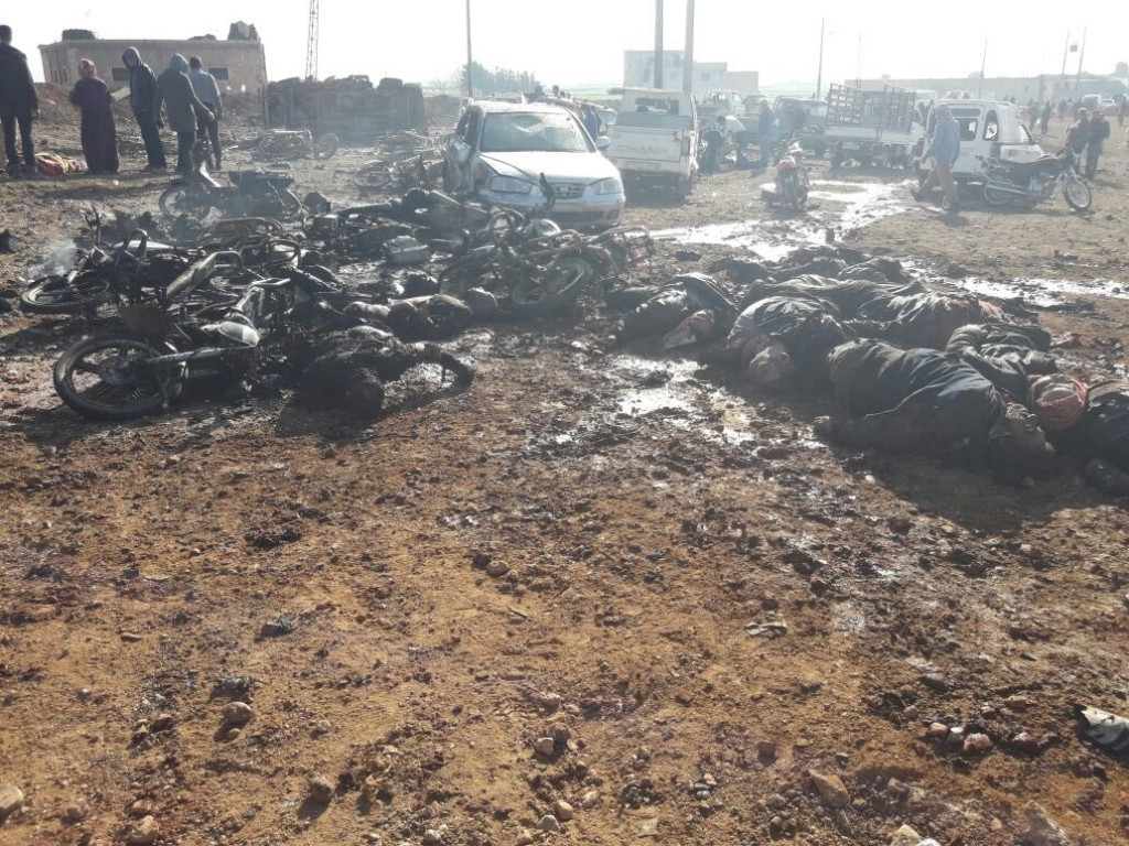 Over 40 Killed In ISIS Suicide Bombing In Western Al-Bab (Photos 18+)