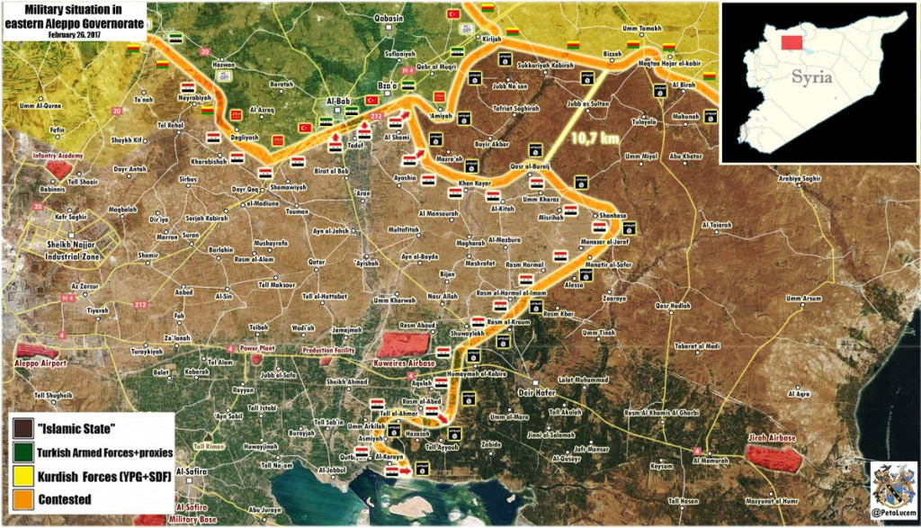 Military Situation In Northern Part Of Aleppo Province On February 26, 2017