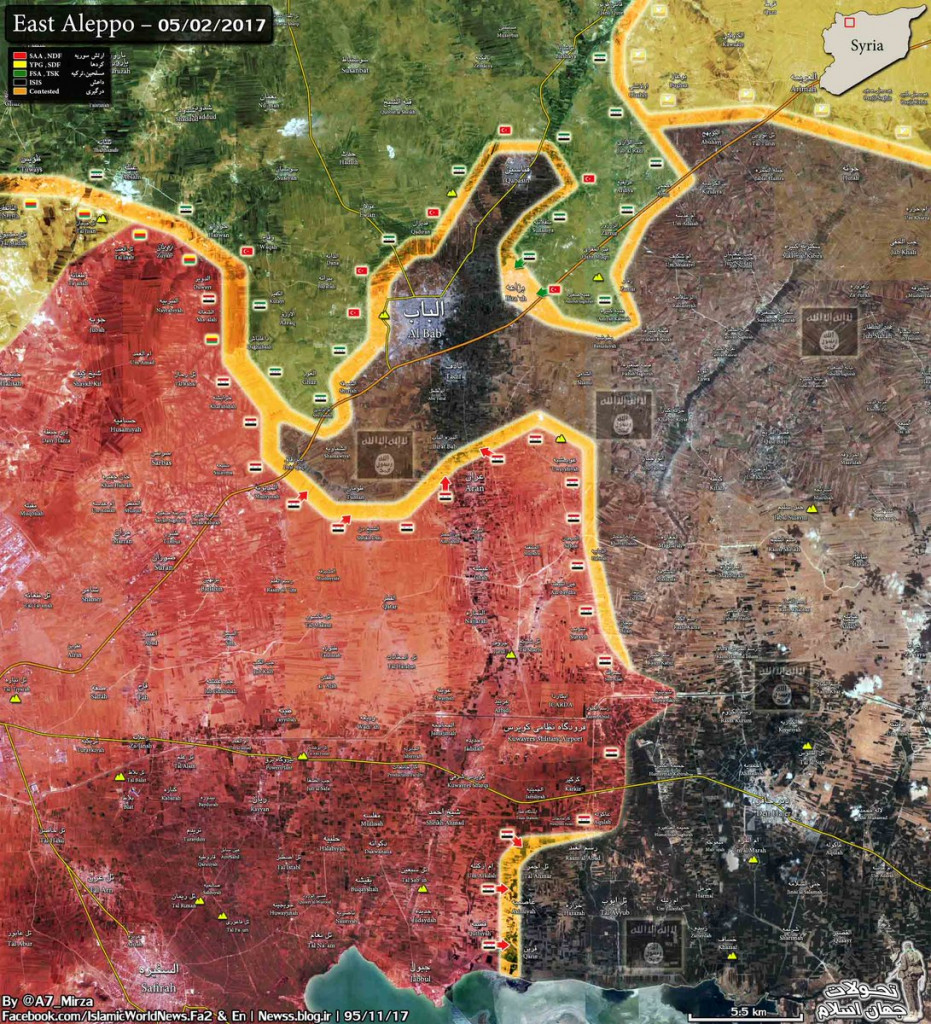 Government Forces Set Fire Control Over Only ISIS Supply Line To Al-Bab