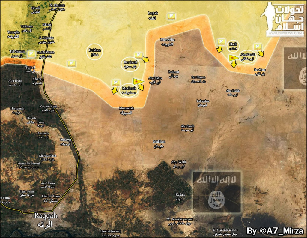 MAP: Progress Of US-Backed SDF Against ISIS In Northern Countryside Of Al-Raqqah