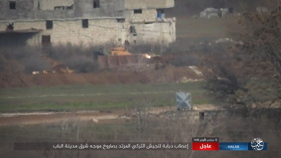 ISIS Hits Turkish M60T Battle Tank With Anti-Tank Guided Missile Near Al-Bab (Photos)