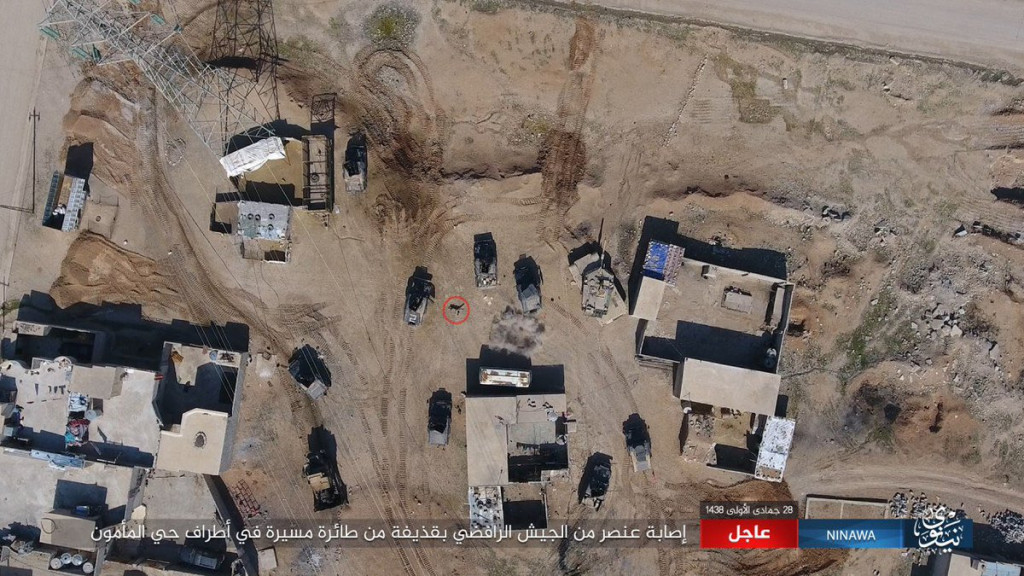 ISIS Drone Destroyed Iraqi Forces Humvee In Mosul (Video)