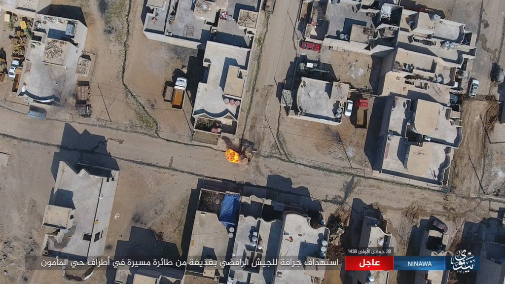 ISIS Drone Destroyed Iraqi Forces Humvee In Mosul (Video)