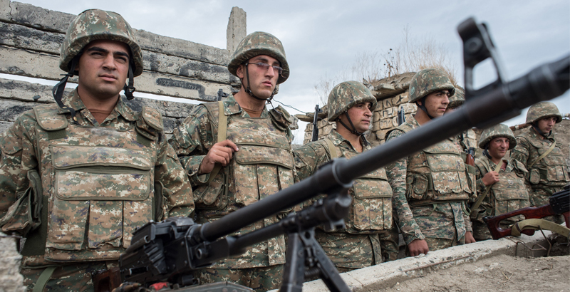 Azerbaijani Troops Attacks Military Vehicle in Nagorno-Karabakh Region (Video)